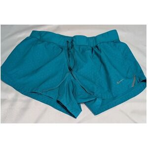 Nike Running Shorts Womens L Teal Excellent Dri-FIT Geometric Athletic Workout